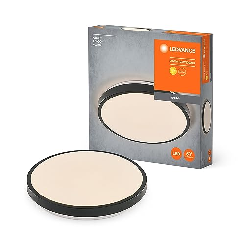 Ledvance Orbis Led Light 400 Mm, Nero, 24W, 2700 Lm, Bianca Calda, Distribuzione Luce Molto Omogenea, Lunga Durata, Modulo Led Installato Permanenteme
