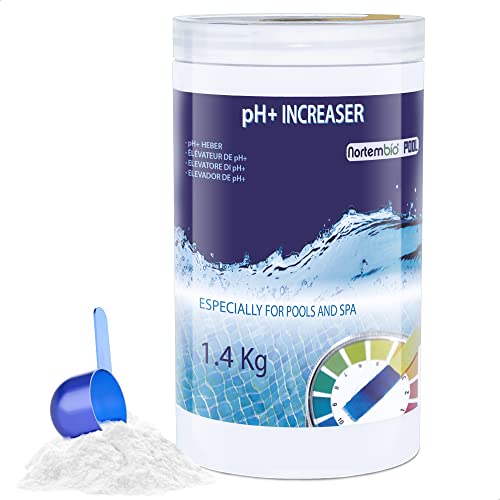 Nortembio Pool Ph+ Plus 1,4 Kg, Elevatore Naturale Di Ph Per Piscina E Spa. Migliora La Qualità Dell'Acqua, Regolatore Di Ph, Vantaggioso Per La Salut