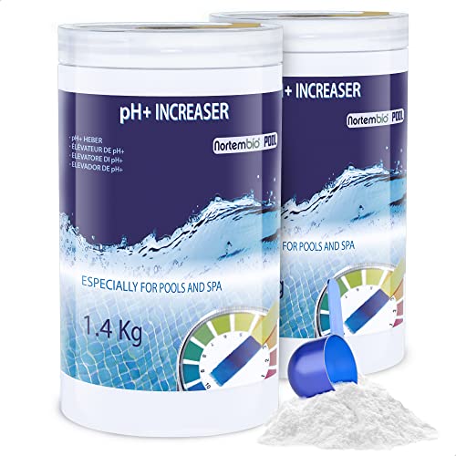 Nortembio Pool Ph+ Plus 2X1,4 Kg, Elevatore Naturale Di Ph Per Piscina E Spa. Migliora La Qualità Dell'Acqua, Regolatore Di Ph, Vantaggioso Per La Sal