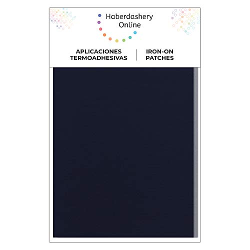 Haberdashery Online - Saldastrappi Termoadesivo Per Riparazione Pantaloni, Tessuto Riparatore, Adesivo Per Magliette E Jeans, 30 X 9 Cm - Colore: Blu