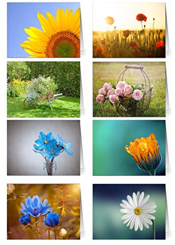 48 Biglietti Di Auguri Con Fiori E 48 Buste, Fiori E Giardino