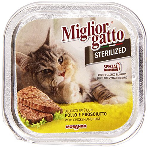 Migliorgatto Sterilized Paté Con Pollo E Prosciutto Per Gatti, 100G