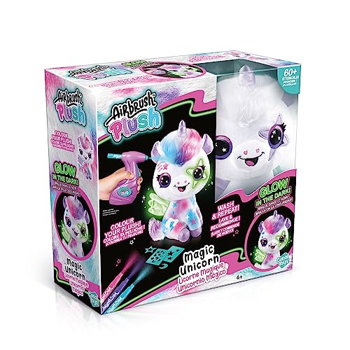 Rocco Giocattoli - Airbrush Plush Unicorno Brilla Al Buio