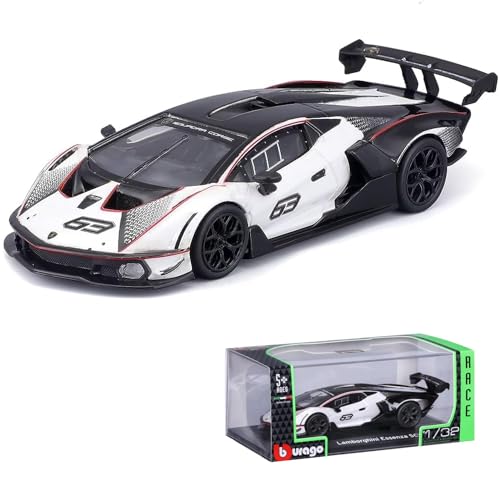 18-41167 Bburago Race - Lamborghini Essenza Scv12#63-1:32 - Bianco