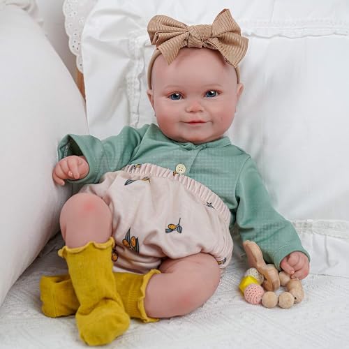 Ziyiui Bambole Reborn Originali 22 Pollici 55 Centimetri In Silicone Morbido Vinile Bambole Reborn Maschio Che Sembrano Vere Neonata Ciuccio Magnetico