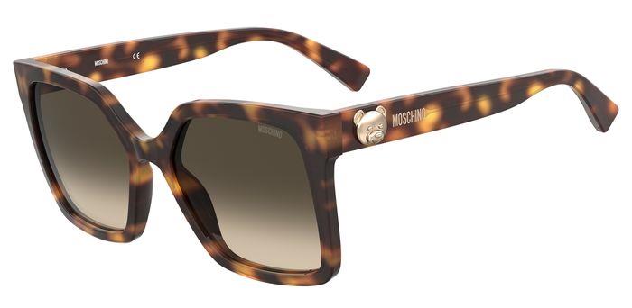 Moschino Donna Mos123/S 05L/9K Occhiali Da Sole Acetato Havana Multicolore Squadrata  Sfumato