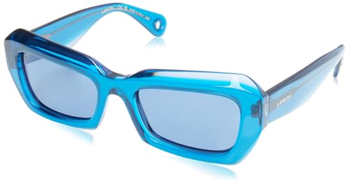 Lanvin Lnv662S Sunglasses, 450 Transparent Azure, 54 Unisex