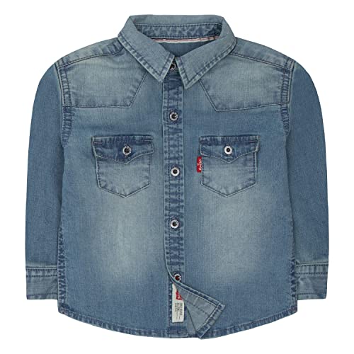 Levi'S Lvb Barstow Western Shirt, Top In Tessuto Bambini E Ragazzi, Turchese (Vintage Stone), 24 Mesi