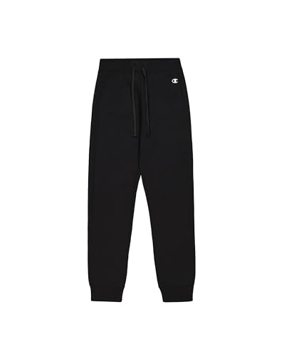 Champion Legacy Legacy Basics W - Light Powerblend Fleece Rib Cuff Pantaloni Da Tuta, Nero, Donna Fw23