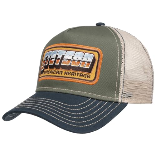 Stetson Cappellino American Heritage Patch Uomo - Mesh Cap Berretto Baseball Snapback Snapback, Con Visiera Estate/Inverno Primavera Estate Autunno In