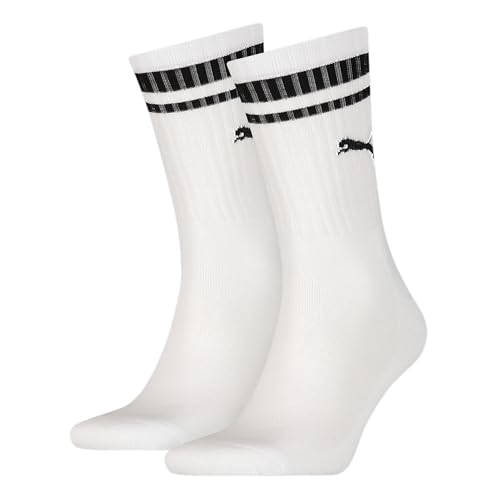 Puma Crew, Calzini Unisex - Adulto, Bianco, 35-38 (Pacco Da 2)