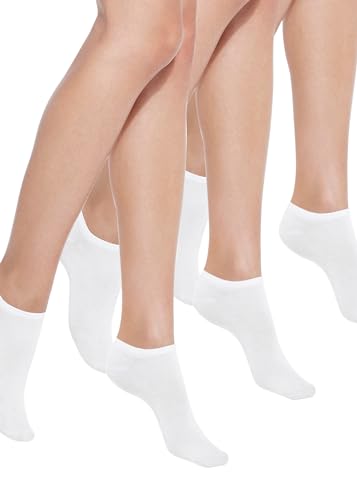 Golden Lady Minicalzino Cotone 6 Paia Calzini Sportivi, Donna, Bianco (Bianco 098A), One Size (Taglia Produttore:Unica)