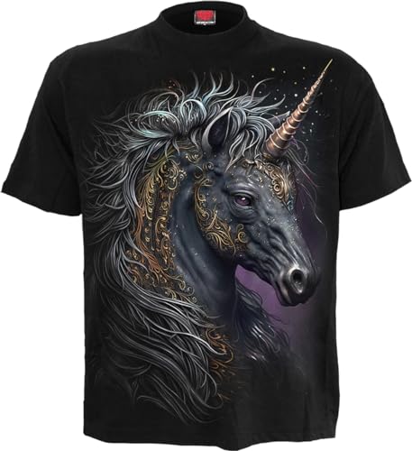 Spiral - Celtic Unicorni - T-Shirt Nera Regular Per Uomo - Xxl
