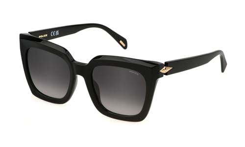 Police Sunglasses Spll99 Shiny Black 53/20/140 Donna Occhiali, Nero Luccicante