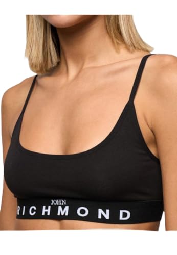 John Richmond Bra Riviere, Reggiseno Bralette Jersey Stretch Con Banda Elastica Personalizzata Con Logo Vestibilità Regolare Nero S