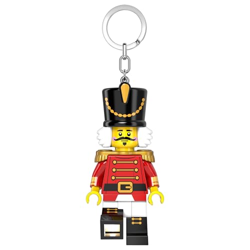 Lego Iconic Schiaccianoci Minifigure Natale Key Light Portachiavi Con Luce Led, Bianco, 9Cm