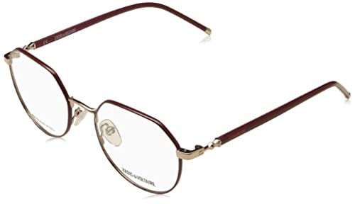 Zadig & Voltaire Vzv346 Occhiali, Oro Rosso Lucido W/Bordeaux Parti, 68 Donna