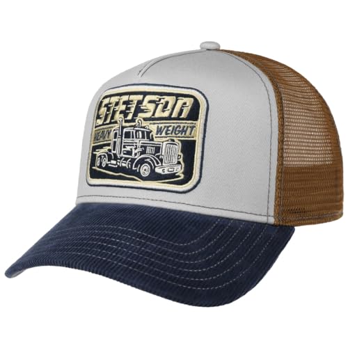 Stetson Cappellino Trucker Heavy Weight Uomo - Cap Berretto Baseball Mesh Snapback, Con Visiera, Visiera Inverno Autunno Primavera Estate Estate/Inver