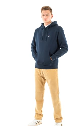 Tommy Jeans Tjm Reg S Flag Hoodie Dm0Dm20742, Felpa Con Cappuccio Uomo, Blue (Dark Night Navy), L