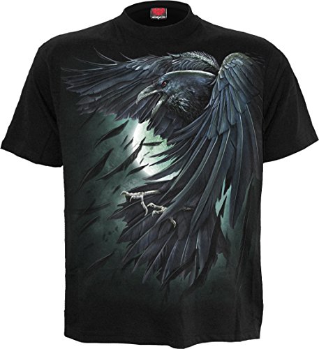 Spiral - Shadow Raven - T-Shirt Nera Regular Per Uomo - M