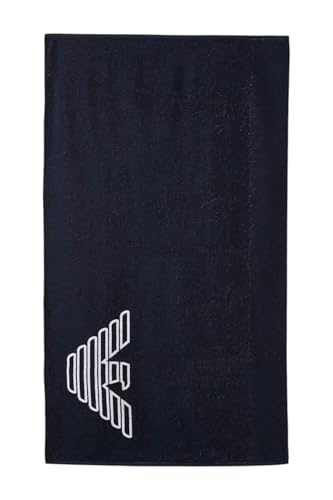Emporio Armani Towel Beachwear, Asciugamano Da Mare Unisex - Adulto, Armani Blu,