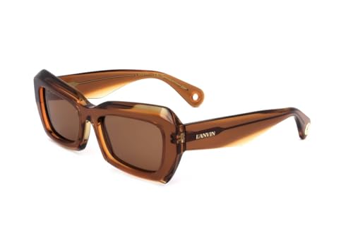 Lanvin Lnv662S Sunglasses, 729 Transparent Amber, 54 Unisex