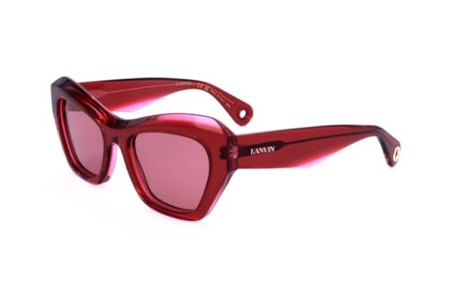 Lanvin Lnv663S Sunglasses, 605 Transparent Red/Pink, 6 1/2 Unisex