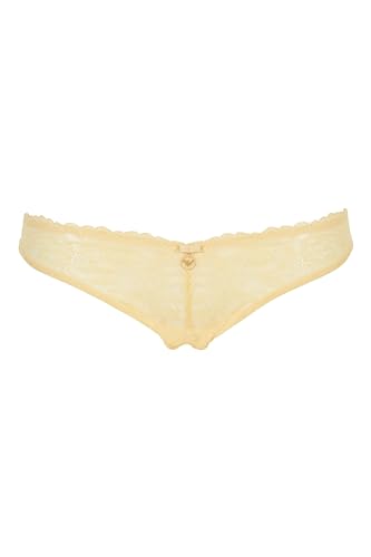 Emporio Armani Eternal Lace V-Brazilian Brief, Slip Donna, Giallo (Butter), Xs
