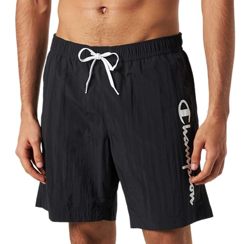 Champion Legacy Beachshorts Ac Costume A Pantaloncino, Nero Logo A Contrasto, Xxl Uomo