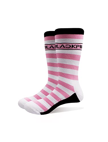 Blackpink Ankle Calzini Stripes And Logo Nuovo Ufficiale Bianca (Uk Size 7-11) Size Uk Size 7-11