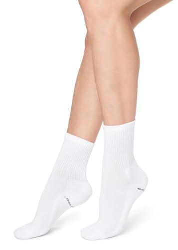 Golden Lady 6 Paia Calzini Sport Cotone E Spugna, Bianco, Tg. Unica