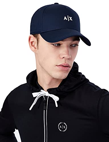 Armani Exchange Small Logo Hat Berretto Da Baseball, Marina Militare, Taglia Unica Uomo