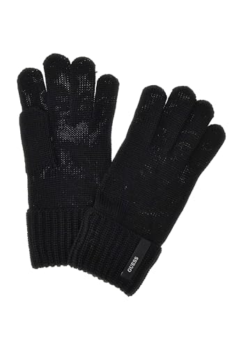 Guess Knit Gloves L Black-Bla Nero