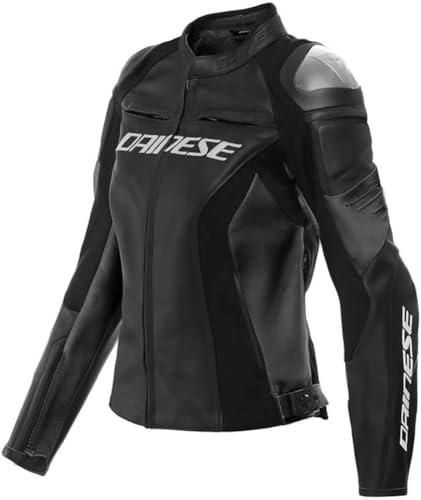 Dainese Racing 4 - Giacca In Pelle Da Motociclista, Da Donna, Colore Nero/Nero, 44