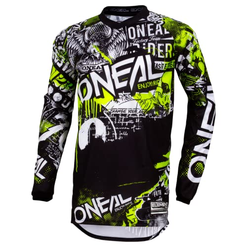 O'Neal | Camicia Da Motocross A Manica Lunga | Mx Mtb Mountain Bike | Fit Per La Massima Libertà Di Movimento, Protezione Gomito Cucita | Maglia Eleme