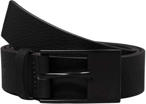 Calvin Klein Uomo Cintura Classic Commercial Belt In Pelle, Nero (Black/Black), 100 Cm