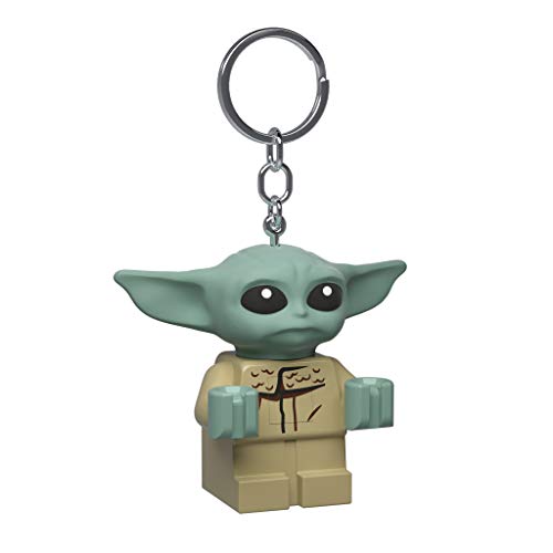 Lego Star Wars The Mandalorian – Grande 5,1 Cm Alto Figura Portachiavi Luce – Grogu (Ke179Ah), Verde, Large - 2 Inches Tall