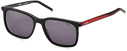 Hugo Hg 1027/S Occhiali Da Sole, Nero Rosso, 55 Uomo