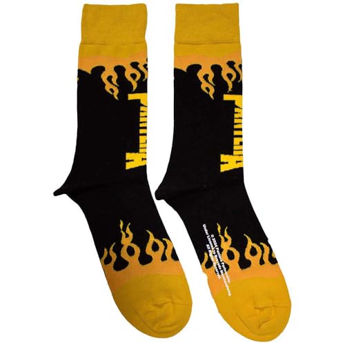 Rock Off Officially Licensed Products Pantera Flame Band Logo Ankle Calzini Size One Size