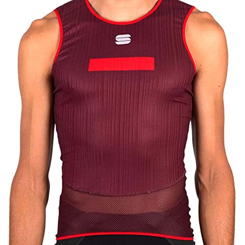 Sportful 1120075-605 Pro Baselayer S.Less T-Shirt Uomo Wine Red Xl