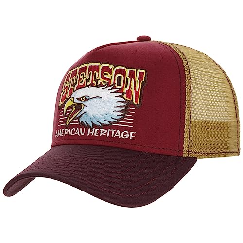 Stetson Cappellino Trucker Eagle Head Donna/Uomo - Cap Berretto Baseball Mesh Snapback, Con Visiera, Visiera Autunno Estate Primavera Inverno Estate/I