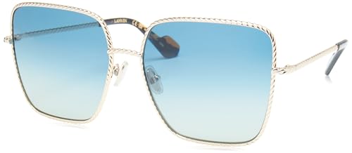 Lanvin Lnv125S Sunglasses, 728 Gold/Gradient Blue Green, 60 Unisex