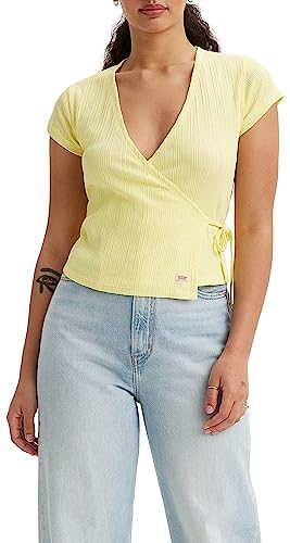 Levi'S Dry Goods Pointelle Wrap Felpa, Polvere Giallo, Xs Donna