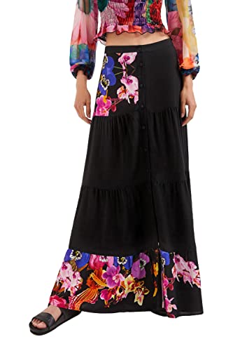 Desigual Fal_Le Mans Gonna, Black, Xs Da Donna