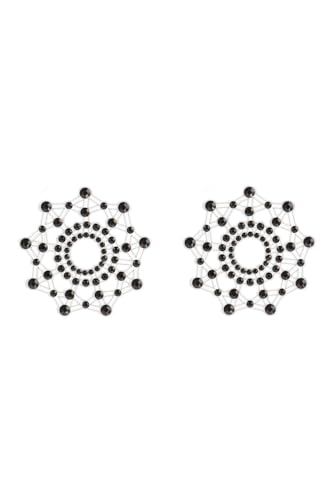 Ns Novelties Pretty Charm Iii Black Copricapezzolo, 8 Cm Donna