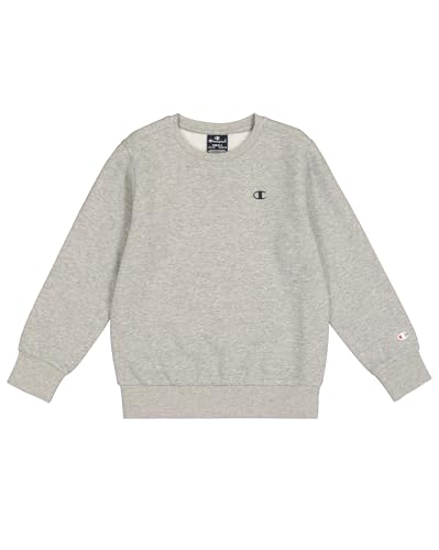 Champion Legacy Legacy Basics B - Ultralight Powerblend Fleece Crewneck Felpa, Grigio Melange Chiaro, 11-12 Anni Bambino Fw23