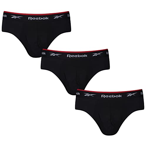 Reebok Wiggins Intimo Da Uomo, Nero, M (Pacco Da 3)