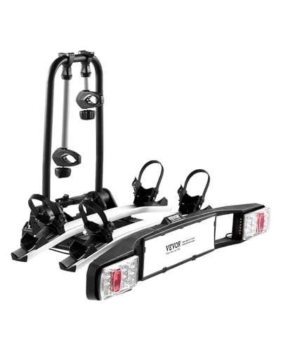 Vevor Portabiciclette Posteriore, Adatto Per Montaggio Da 5 Cm Portabiciclette Non Pieghevole Per 2 Biciclette Con Portata Fino A 65 Kg Portabiciclett