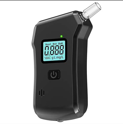 Zsun Etilometro Portatile, Alcol Tester Con Display Lcd Blu Digitale Con 5 Bocchini Per Test Personali, Misurazione Rapida Accurata Cod. 2025 (2025)