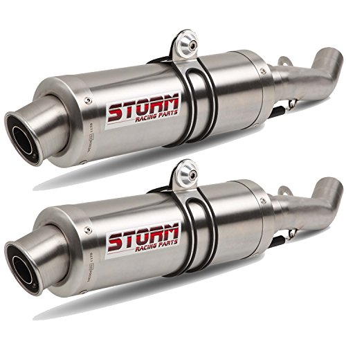 74.K.010.Lxs Kawasaki Z 1000 2003 / 2006 Scarichi Storm By Mivv Terminali Gp Inox